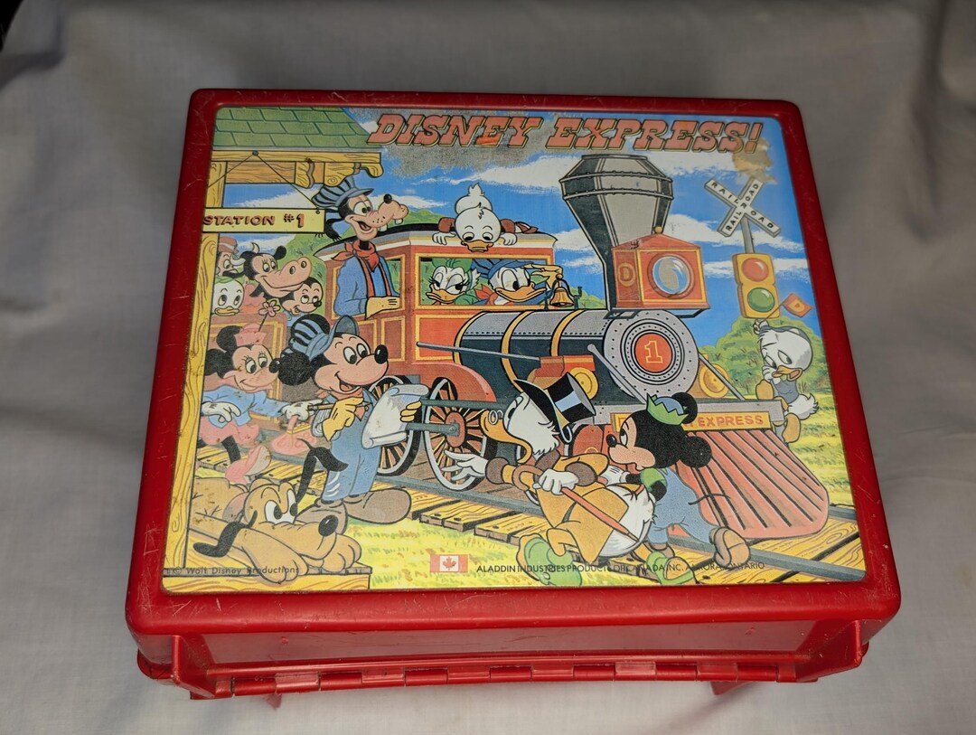Vintage Disney Mickey Mouse Plastic Lunchbox by Alladin No Thermos - Etsy