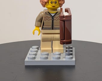 LEGO Minifigure Grandmother with Glasses, Fair Isle Sweater & Book | 2019 Vintage LEGO Figure