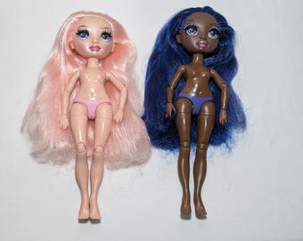 Lot de 2 poupées arc-en-ciel - Krystal Bailey & Pacific Coast Bella Parker 11 pouces poupées mode nues/sans vêtements