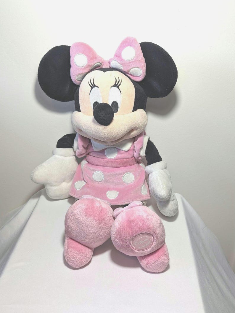 Disney Store Exclusive Minnie Mouse Plush - Pink Polka Dot Dress image 1