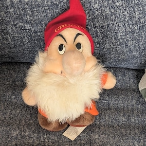Vintage Disneyland Walt Disney World Grumpy Plush Dwarf.