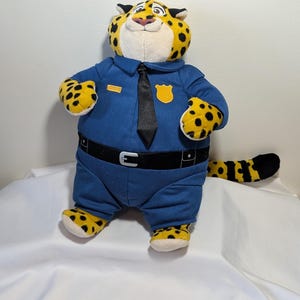Clawhauser Zootopia Police Officer Walt Disney Tomy Stuffed Plush