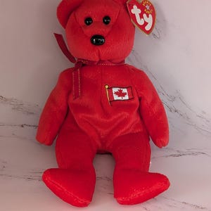 Vintage Original PIERRE Beanie Baby 2001 Canadian Exclusive Bear