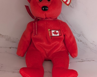 Vintage Original PIERRE Beanie Baby 2001 Canadian Exclusive Bear