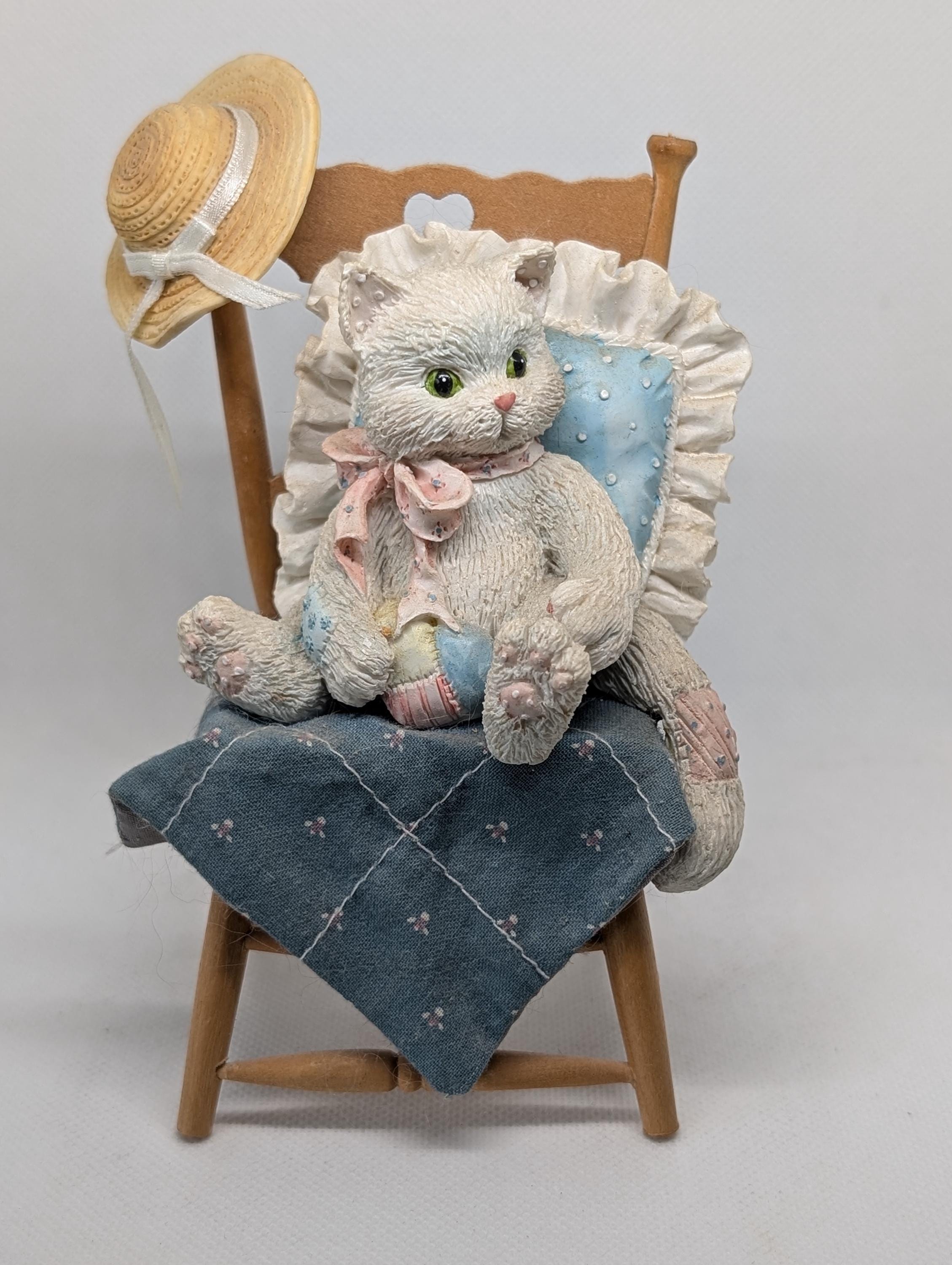 Enesco Calico Cat Figurine | Vintage Cat Lover Gift, Home Decor - Etsy