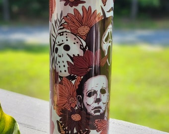 20oz Floral/Horror Tumbler