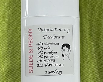 Deodorant 2.5oz VK vegan deodorant No soda deodorant No aluminum deodorant Patchouli & many other scents Full size deodorant