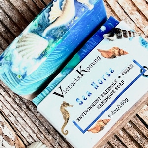 Natural Artisan Handmade bar Soap Nautical soap Ocean soap Seashell soap Sea soap Vacation soap Gift soap
