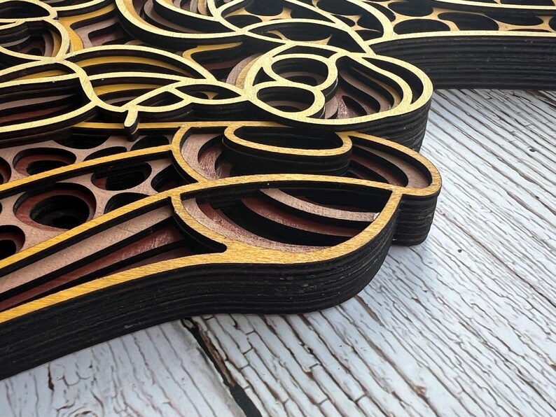 Mama & Baby Giraffe Wall Art 3D Picture Wooden Wall Art Christmas