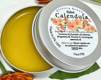 Handmade Herbal Salve Calendula, Rose, Plantain, Jewelweed