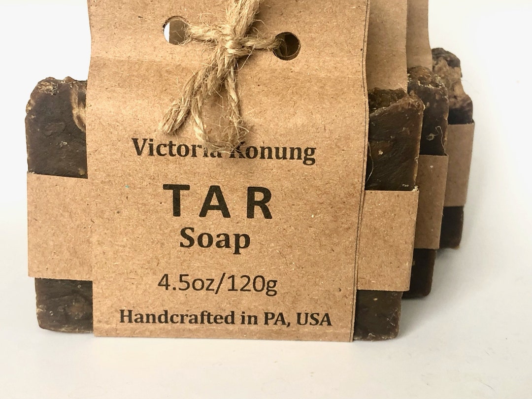 All Natural Tar Soap Pine Tar Soap Soap Tea Tree Oil Etsy