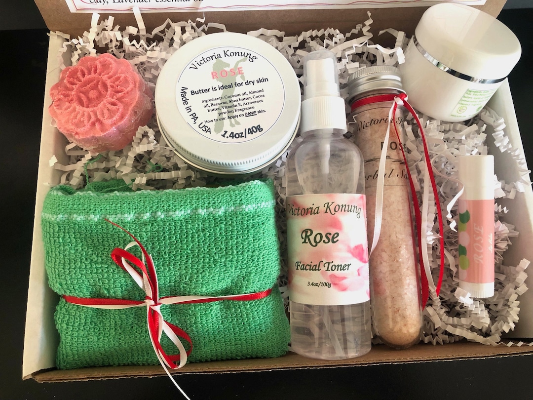 Self Care Gift Box Skin Care Set Handmade Skin Care Gift 7 Pc Self Care Gift Set Etsy