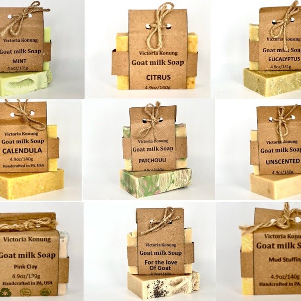 Goat milk soap | Bar soap | Zero waste | Patchouli soap | Lavender soap | Vanilla soap | Valentine soap Jewelweed soap Eucalyptus soap
