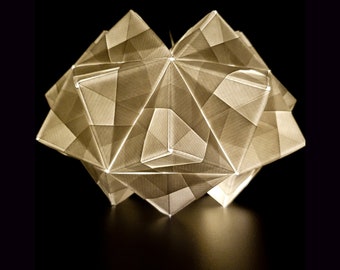 Aludra - Veilleuse / lampe à suspendre en origami, Veilleuse / lampe en en papier