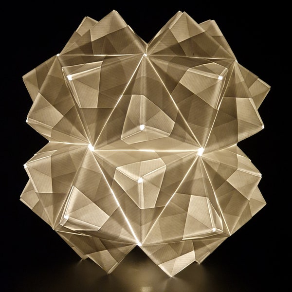 Bellatrix - Veilleuse / lampe en origami, lampe / veilleuse en papier