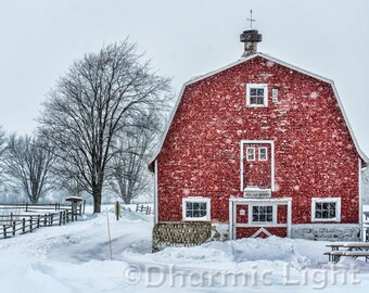 Winter Barn Fine Art Print