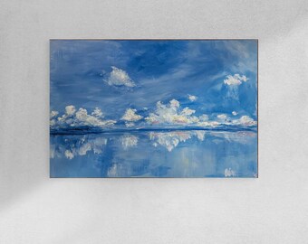 Isla.  Coastal Art. Sea Inspired Art. Beach Art. Coastal Landscape Painting. Wall Decor. Beach House Art.