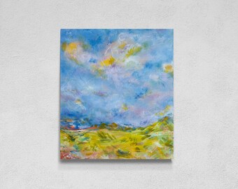 Sel & Lumiere I. 2024. Colorful Abstract Landscape. Bright Gallery Wall Art. Desert Inspired Art.