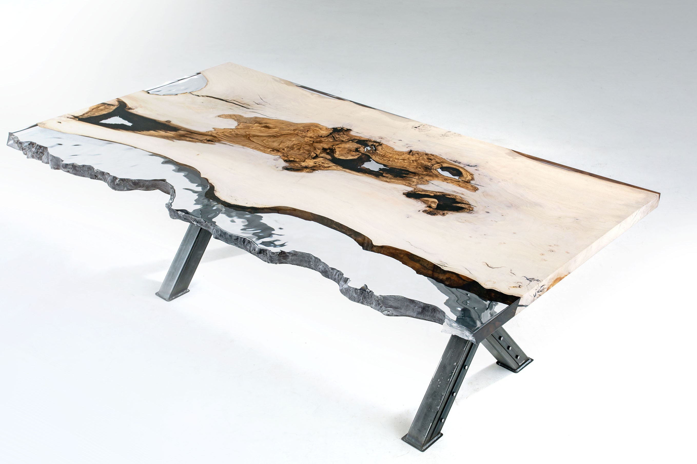 Epoxy Table Clear Resin Series Dining Table with Office Epoxy Etsy