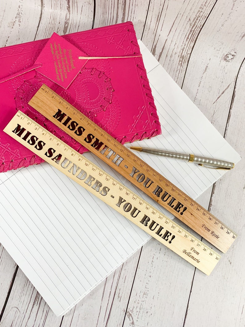 Personalised Teacher Ruler Teacher Gift 30cm Personalised Etsy UK