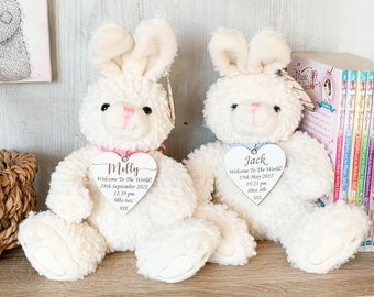 Personalised Mumbles Rabbit, Mumbles Rabbit, Welcome To The World, I Love You, Happy Easter, Anniversary Gift, Personalised Gift for HimHer