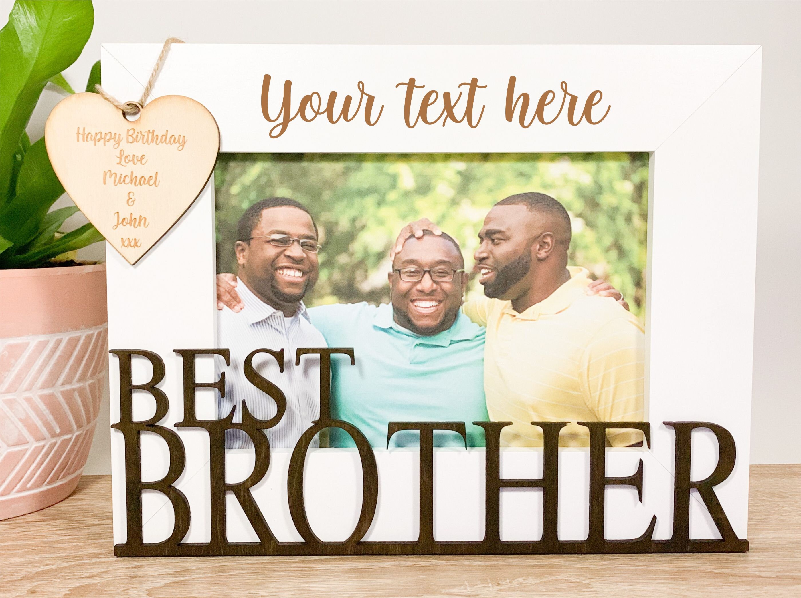 Personalised Brother Photo Frame | Engraved Brother Gift | Best Brother ...