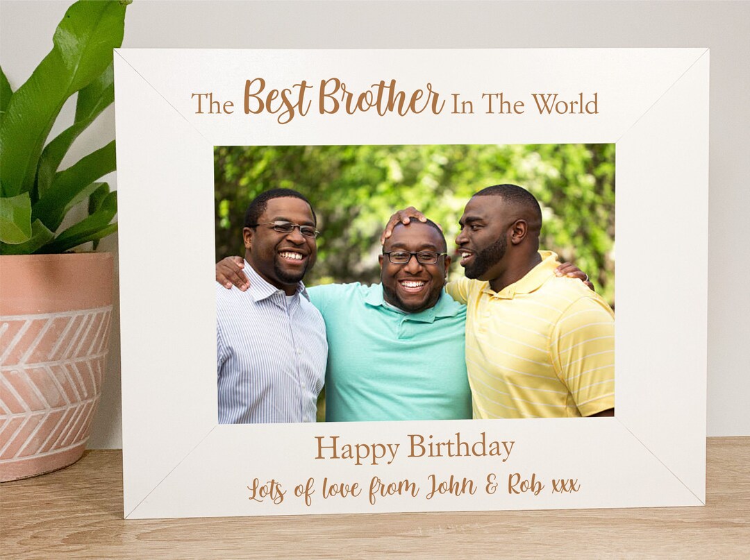 Personalised Brother Photo Frame | Birthday Brother Present | Best ...