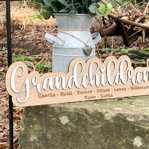 Personalised Grandchildren Sign | Grandchildren Sign | Wooden Grandchildren Sign | Grandparents Gift | Personalised Children Sign |