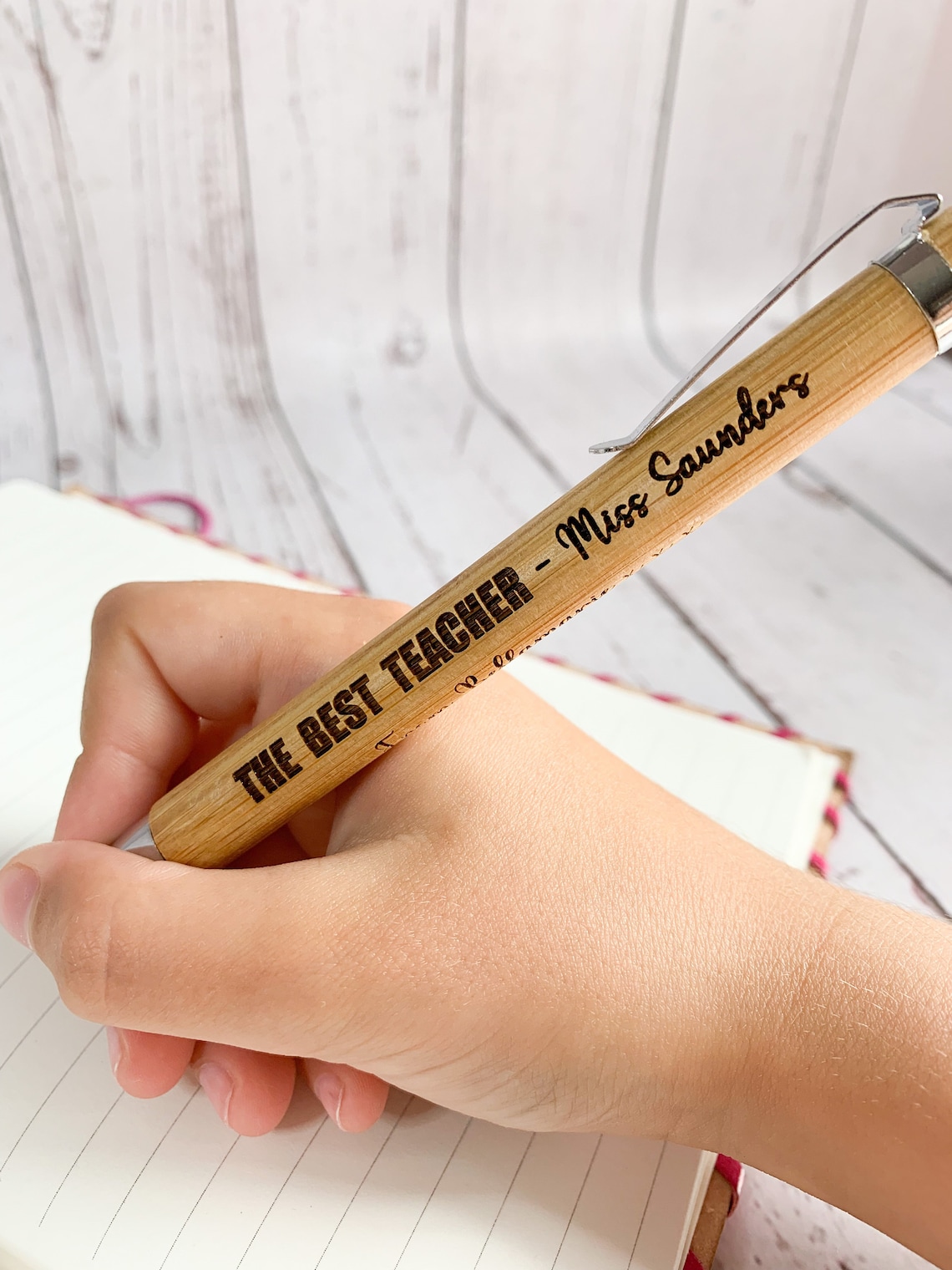 Personalised Teacher Pen Engraved Bamboo Pen Personalised Etsy