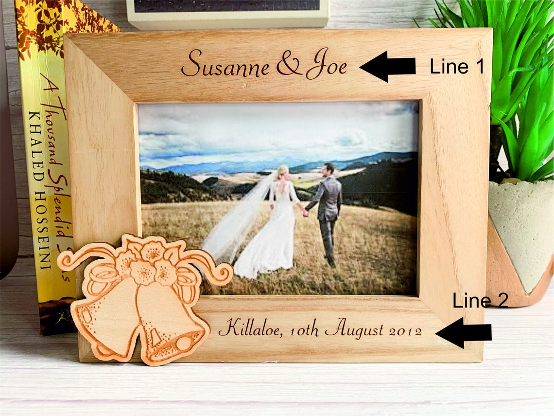 Personalised Wedding Frame Wedding Photo Frame Engraved Etsy