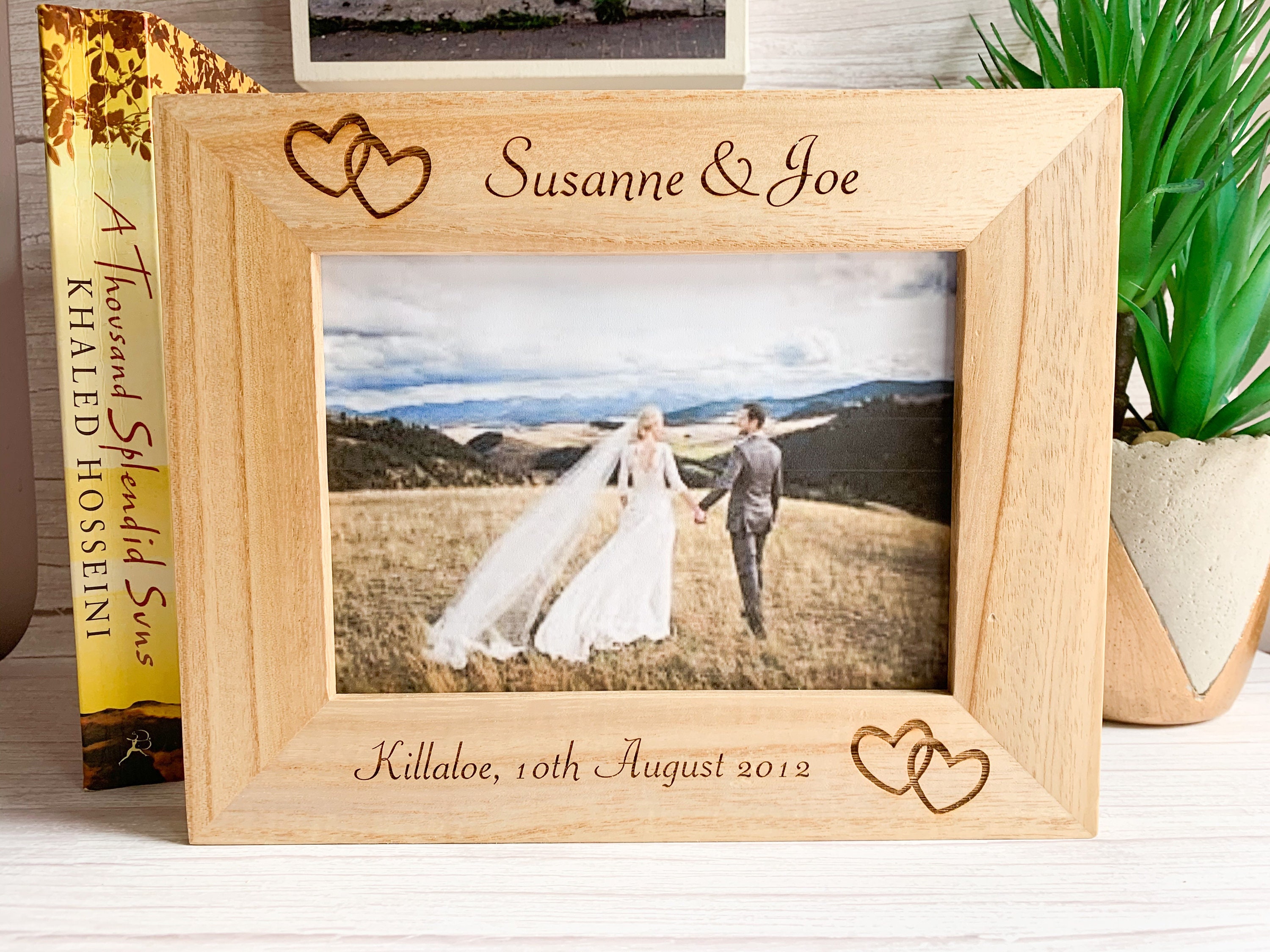 Personalised Wedding Frame Wedding Photo Frame Engraved Etsy