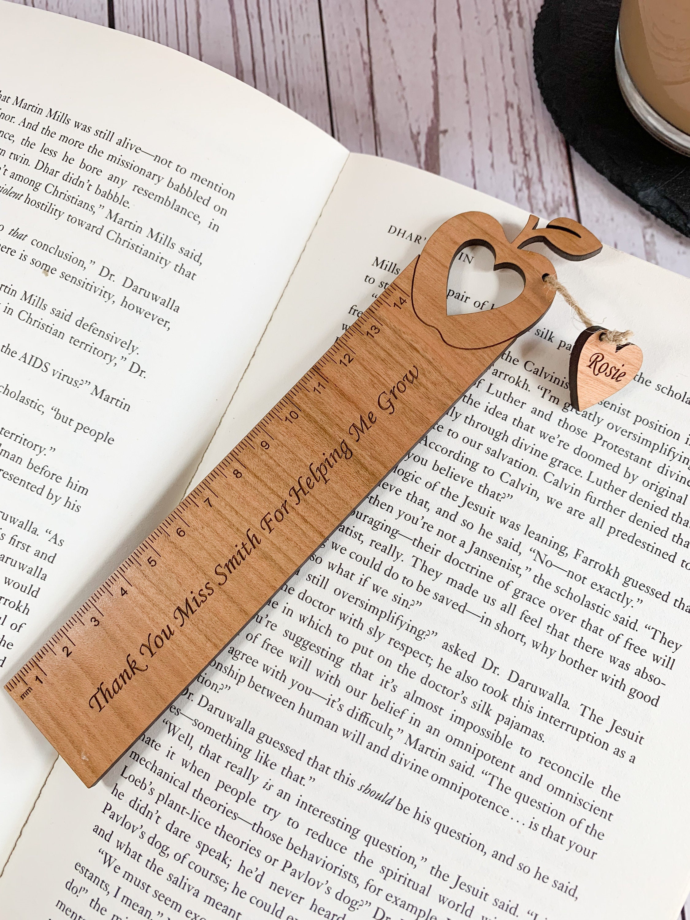Personalised Teacher Bookmark Ruler - Personalised Teacher Gift ...