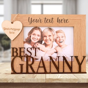 Personalised Granny Photo Frame | Grandma Frame | Nanny Photo Frame | Frame For Grandparents | Gift For Grandparents | Grandparents Frame