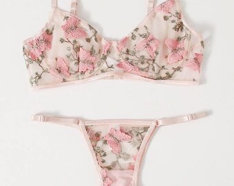 butterfly underwear set