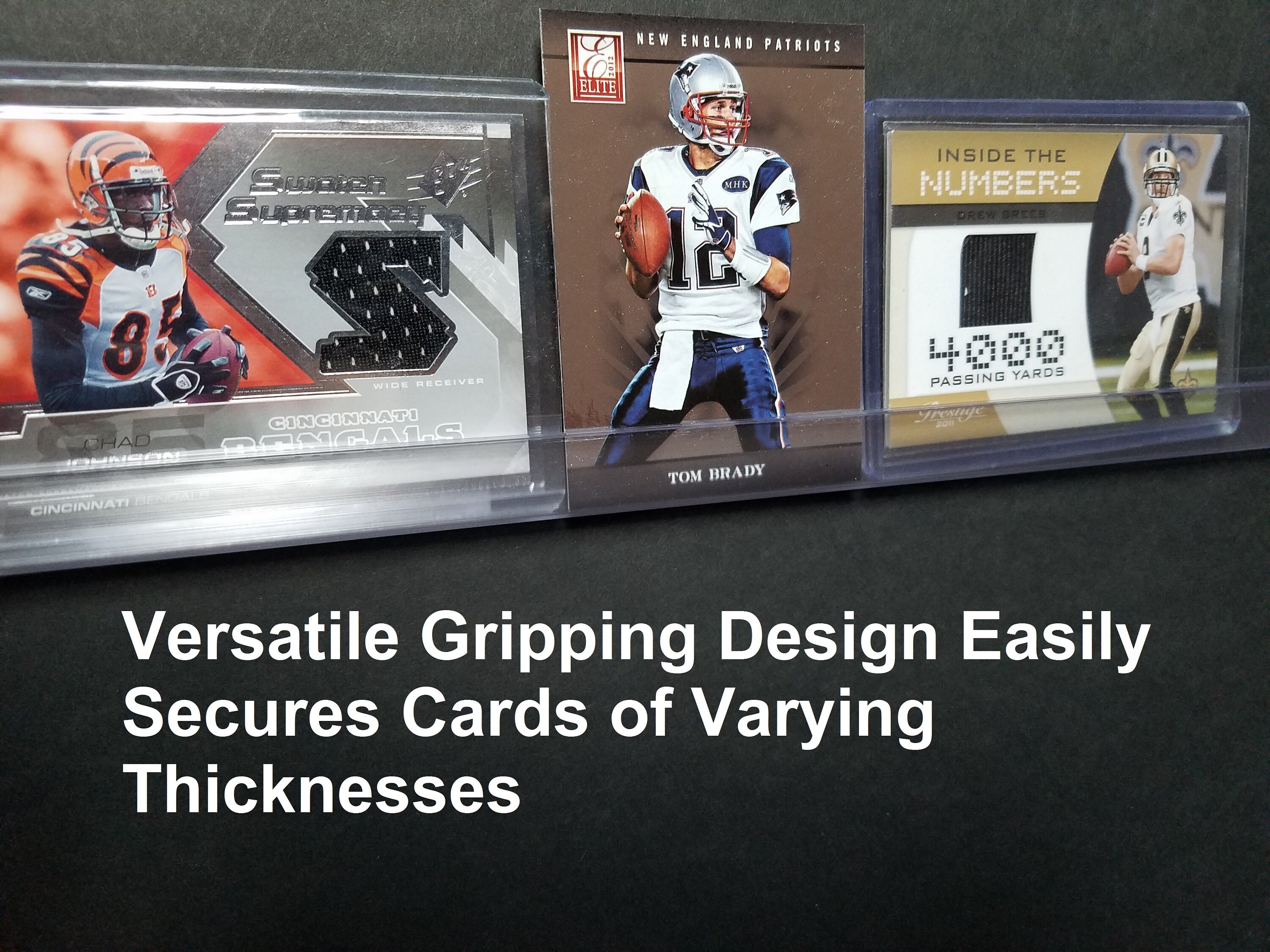 Card Display Railing Trading Card Display Wall QTY 5 3 Foot Rails + QTY 15 Mounting Strips ...