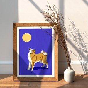 Shiba Inu Tirage d'Art Carte A5