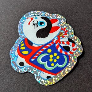 Inu Hariko holographische Aufkleber
