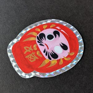 Daruma Holografischer Aufkleber
