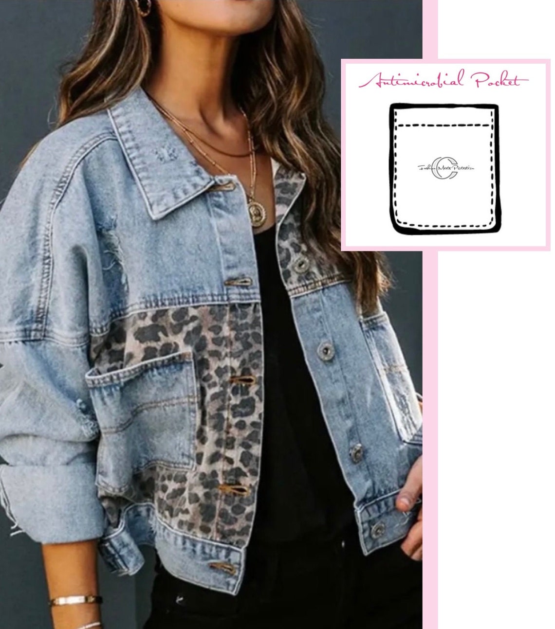 Leopard Denim Jacket Etsy