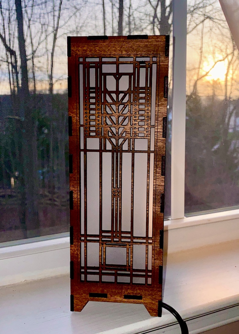 Just Wright (XL) Wood Table Lamp, 14” Extra Large Light Box - Laser-cut ...