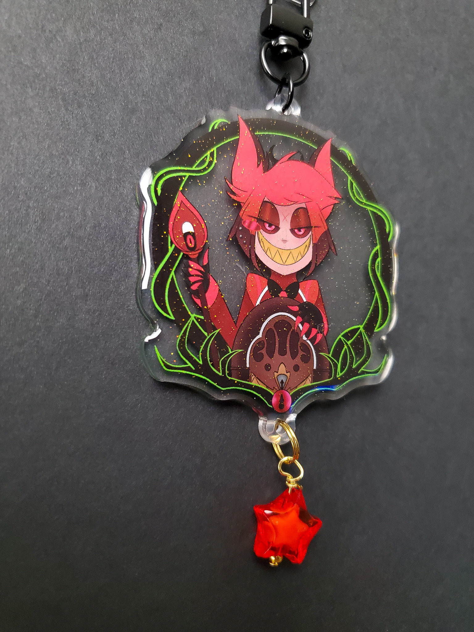 Hazbin Hotel Keychains, Alastor and Lucifer - Etsy