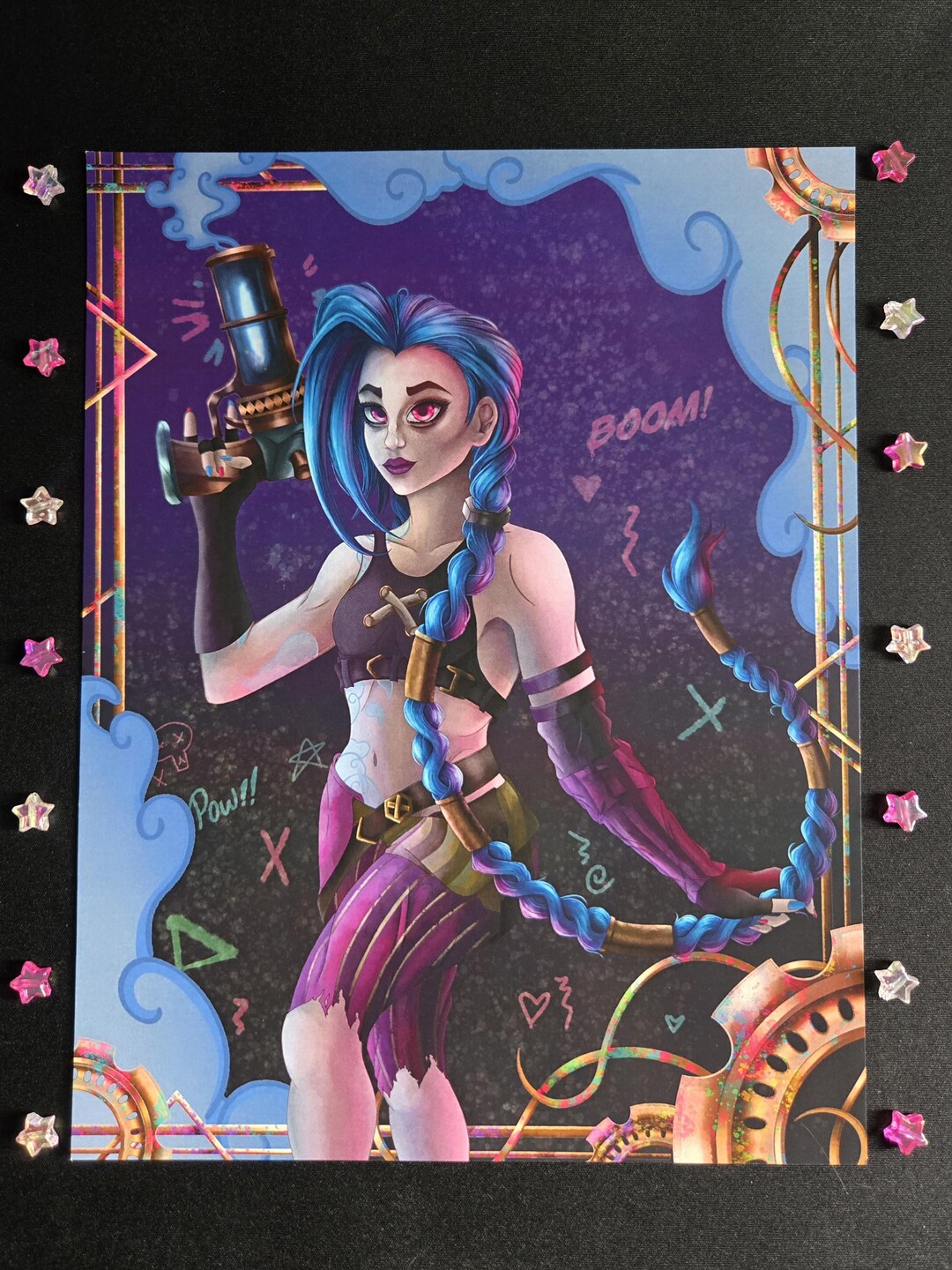 Jinx Illustration Print: 8.5x11 Cardstock Art - Etsy