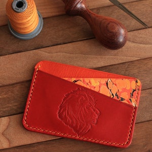 Italian Leather Card Holder, Thickness Leather Card Holder, Vegan Gifts For Men, Handmade Wallet Men