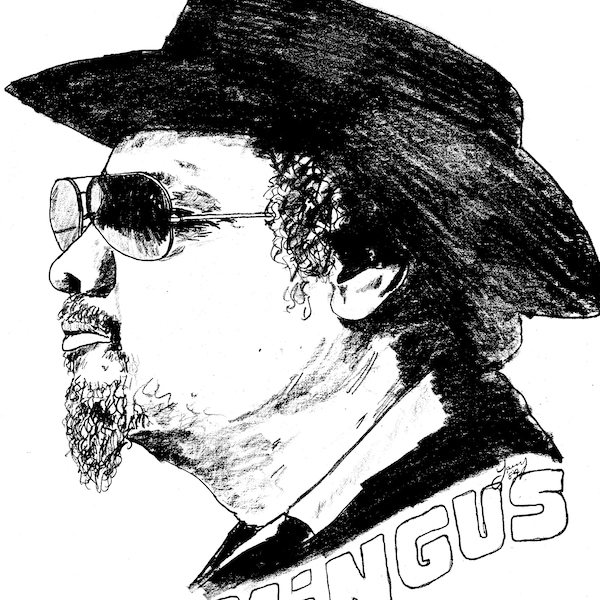 Drawing of Charles Mingus