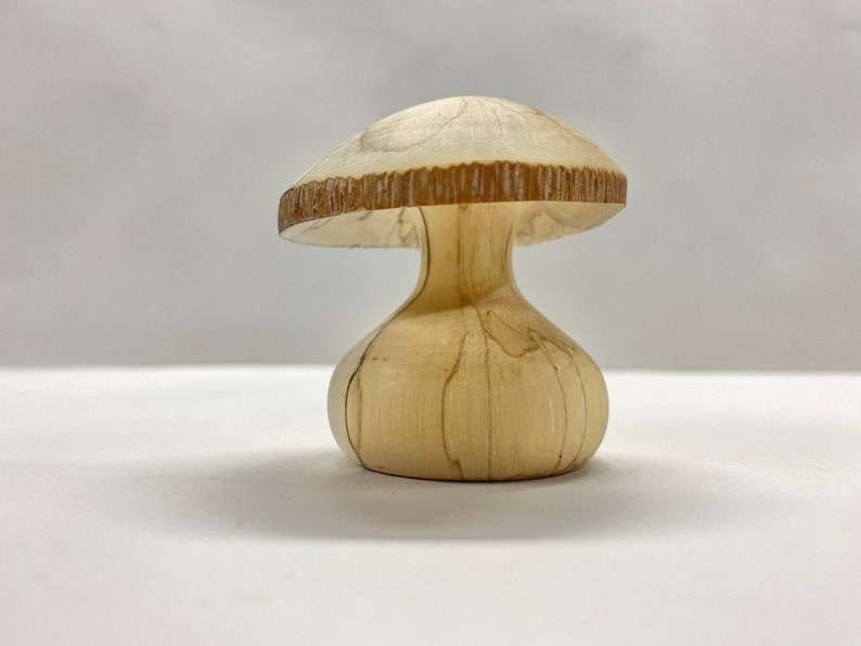 spalted birch mushroom collectible mushroom Wooden mushroom wood turned mushroom