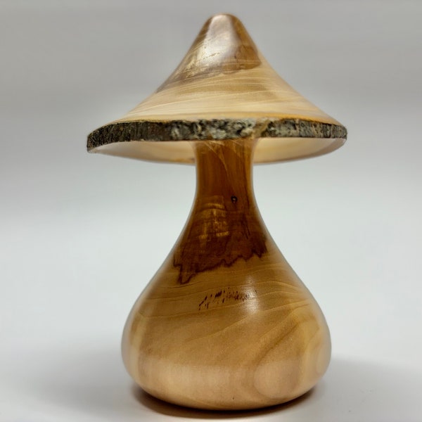 Wood mushroom, toadstool, wood turned mushroom, decorative mushroom, salvaged wood