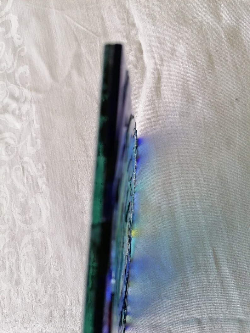 Tableau mosaïque vague transparent multicolore pour exposer sur le chevalet mosaïque image 10