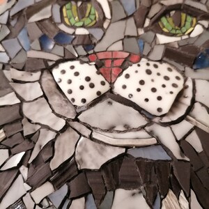 Tableau mosaïque chat gris pour accrocher sur le mur mosaïque image 5