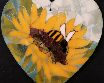 Cœur mosaïque abeille