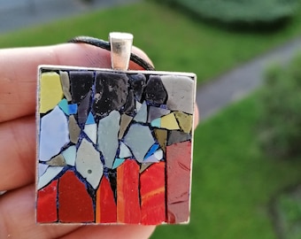 Micro mosaic pendant